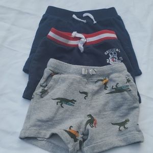 Sweatpant material shorts